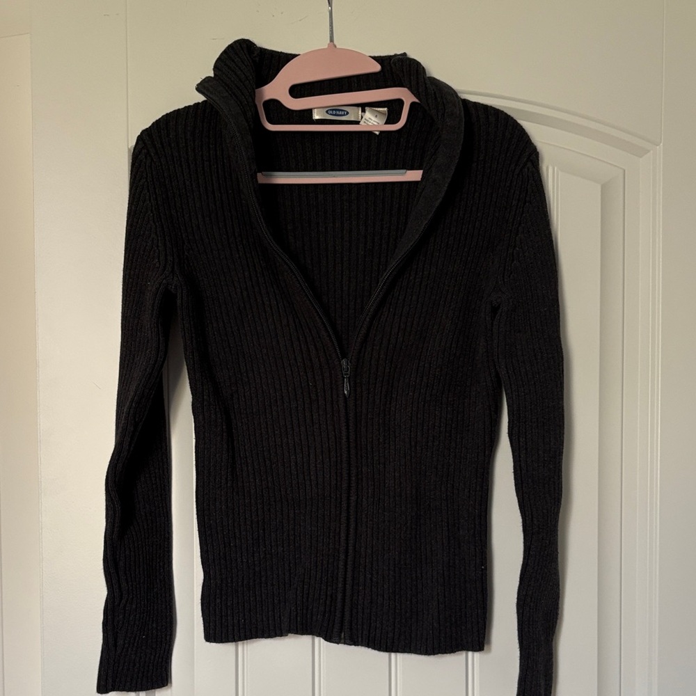 Old Navy dark gray Ribbed Turtleneck Sweater-SMALL